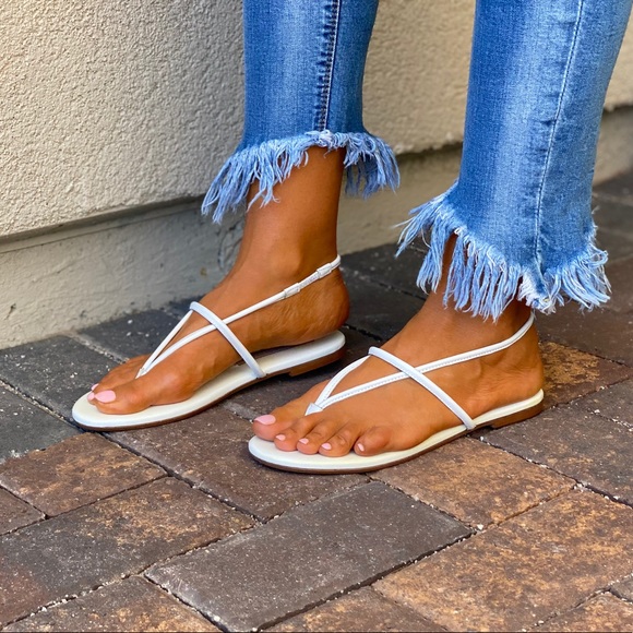 Genuine Leather Thong Flat Sandals by Kristin C - Picture 3 of 13